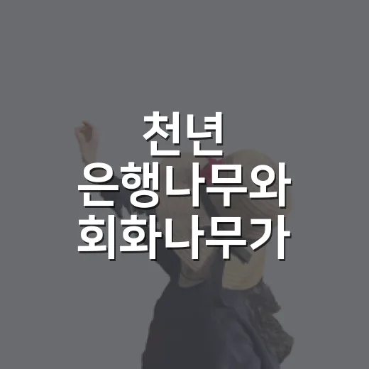 천년 은행나무와 회화나무가 전하는 청안현의 역사