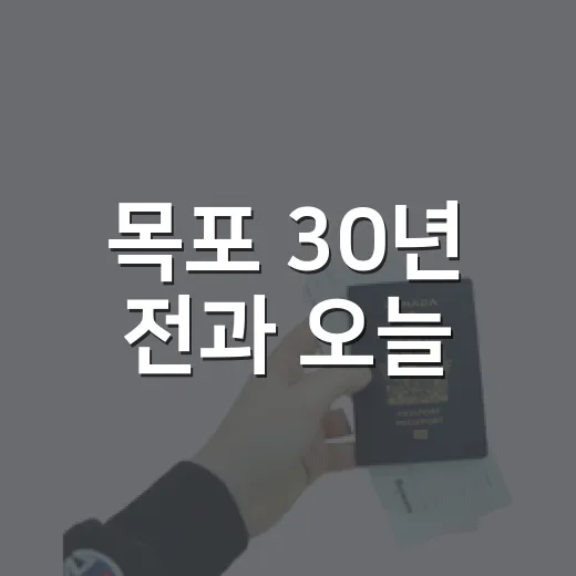 목포 30년 전과 오늘, 변화의 기록