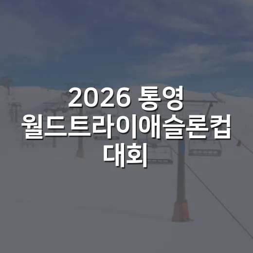 2026 통영 월드트라이애슬론컵 대회 개최