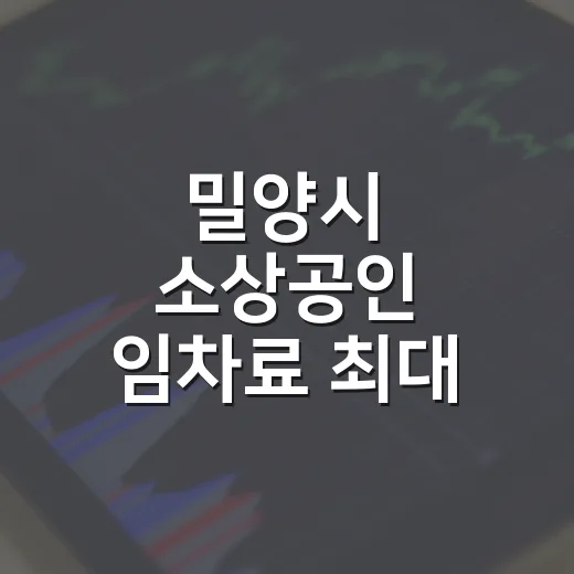 밀양시 소상공인 임차료 최대 60만 원 지원