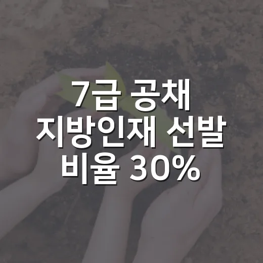 7급 공채 지방인재 선발 비율 30% 첫 돌파