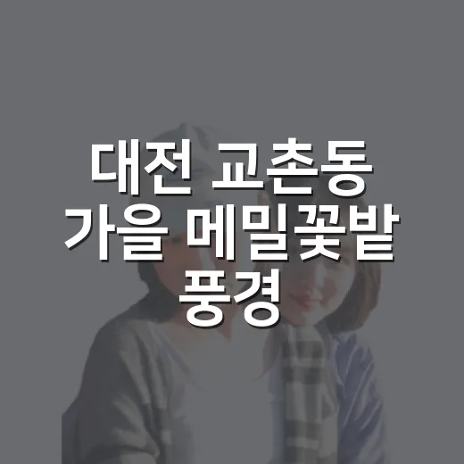 대전 교촌동 가을 메밀꽃밭 풍경