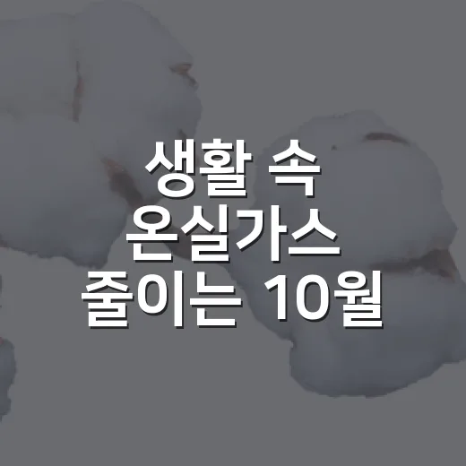 생활 속 온실가스 줄이는 10월 대기전력 차단법