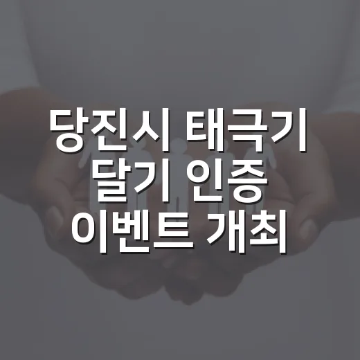 당진시 태극기 달기 인증 이벤트 개최
