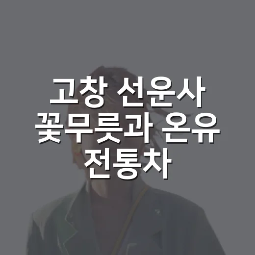 고창 선운사 꽃무릇과 온유 전통차