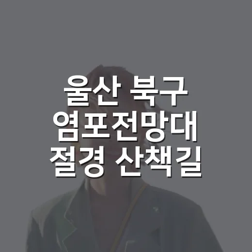 울산 북구 염포전망대 절경 산책길
