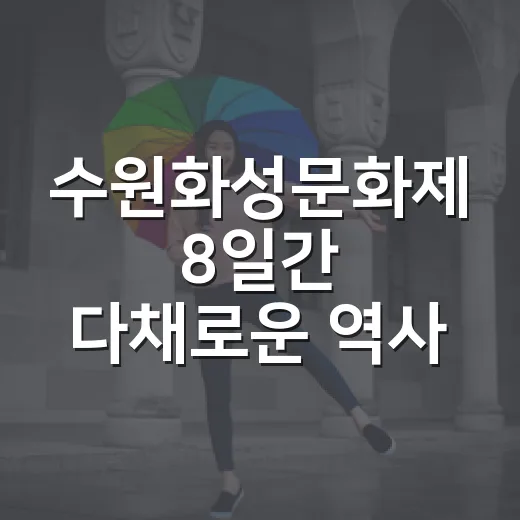 수원화성문화제 8일간 다채로운 역사 축제