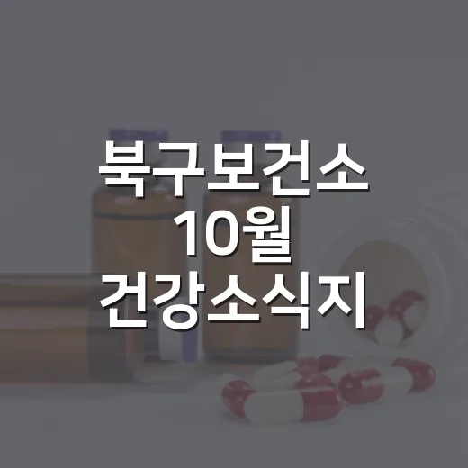 북구보건소 10월 건강소식지 발간