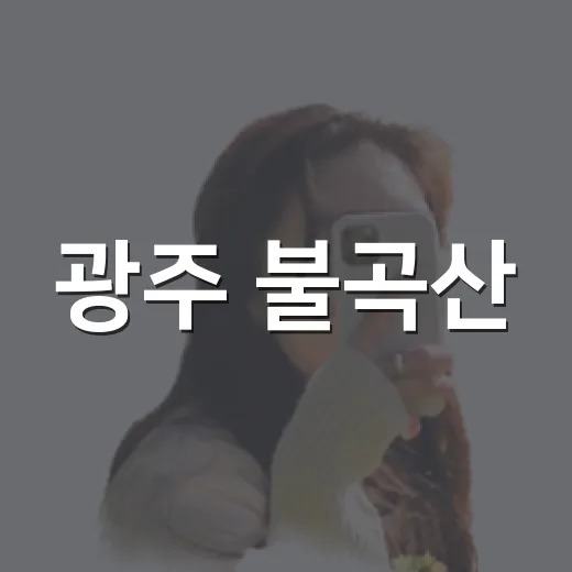 광주 불곡산, 초보도 즐기는 가을 산행 명소