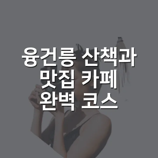 융건릉 산책과 맛집 카페 완벽 코스