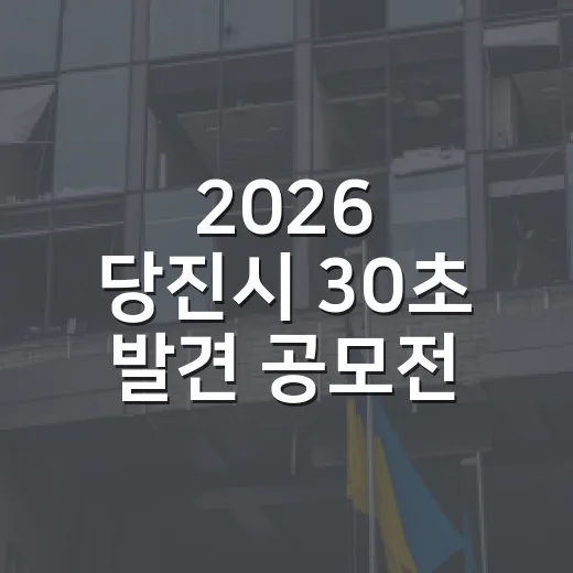 2026 당진시 30초 발견 공모전 당첨자 발표