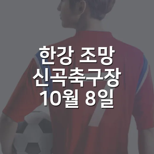 한강 조망 신곡축구장 10월 8일 개장