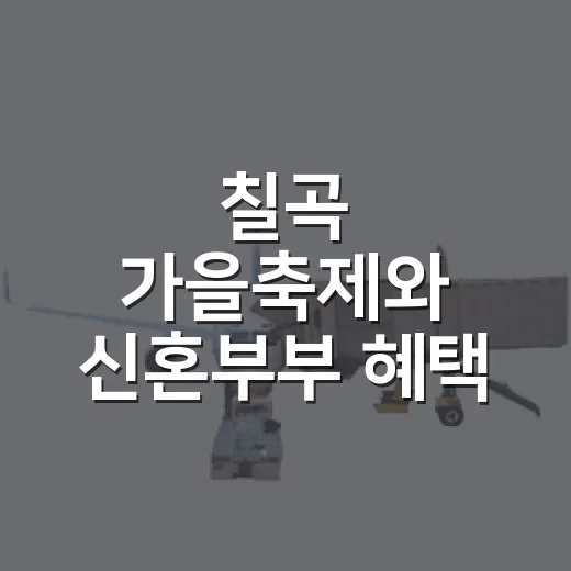 칠곡 가을축제와 신혼부부 혜택 총정리