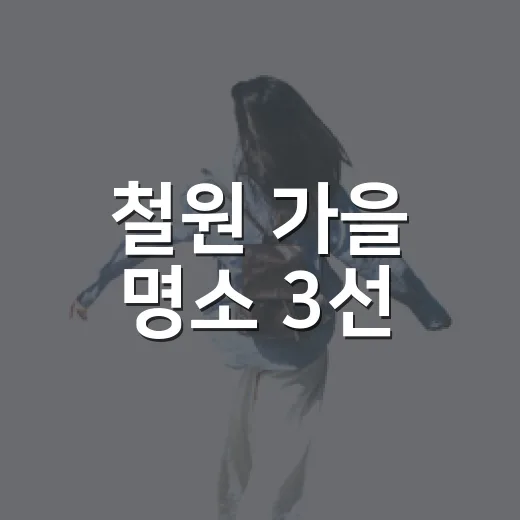 철원 가을 명소 3선, 자연과 역사 속으로