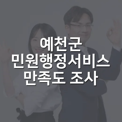 예천군 민원행정서비스 만족도 조사 실시