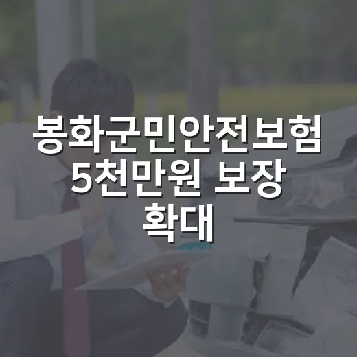 봉화군민안전보험 5천만원 보장 확대