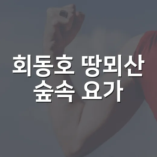 회동호 땅뫼산 숲속 요가, 아침 7시 초록빛 힐링