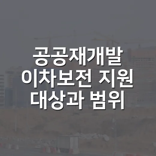 공공재개발 이차보전 지원 대상과 범위 확대