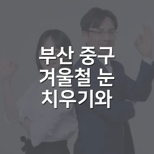 부산 중구 겨울철 눈 치우기와 제설차량 길터주기 안내