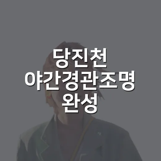 당진천 야간경관조명 완성, 밤 산책 명소로