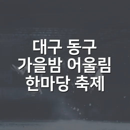 대구 동구 가을밤 어울림 한마당 축제