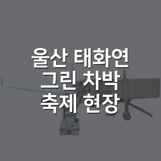 울산 태화연 그린 차박 축제 현장