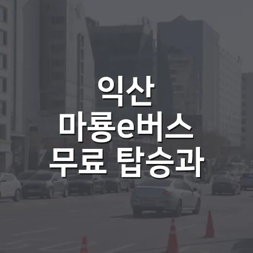 익산 마룡e버스 무료 탑승과 커피 이벤트