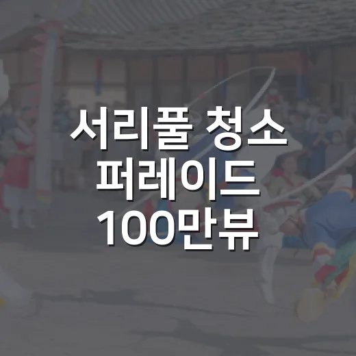 서리풀 청소 퍼레이드 100만뷰 돌파