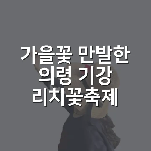 가을꽃 만발한 의령 기강 리치꽃축제 현장