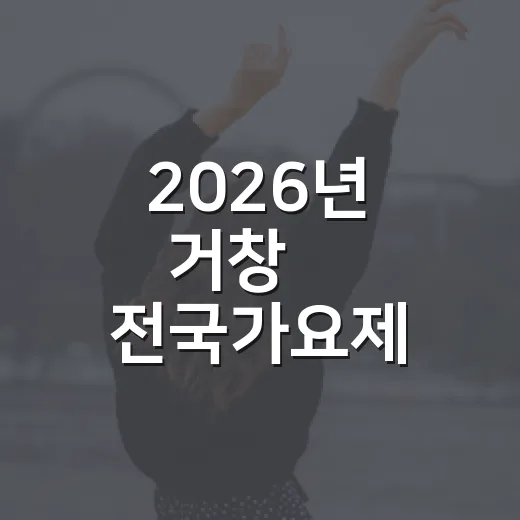 2026년 거창韓 전국가요제 참가자 모집 안내
