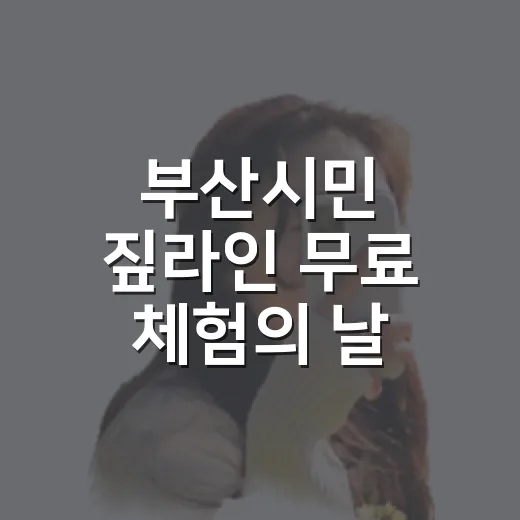 부산시민 짚라인 무료 체험의 날