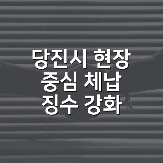 당진시 현장 중심 체납 징수 강화