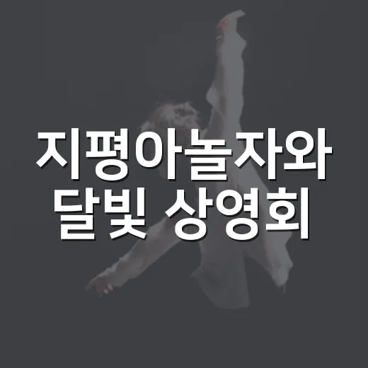 지평아놀자와 달빛 상영회, 함께하는 축제의 장