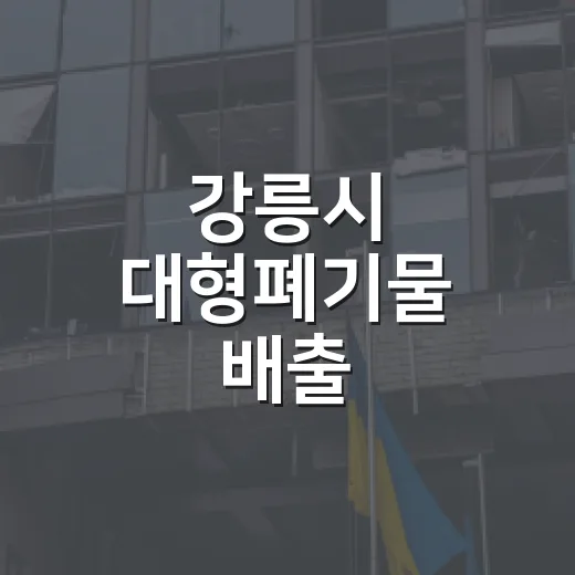 강릉시 대형폐기물 배출, ‘빼기’ 서비스 도입