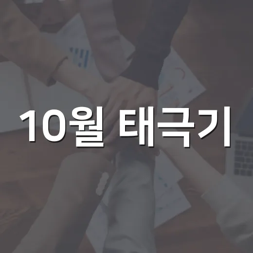 10월 태극기, 올바른 게양법과 관리법