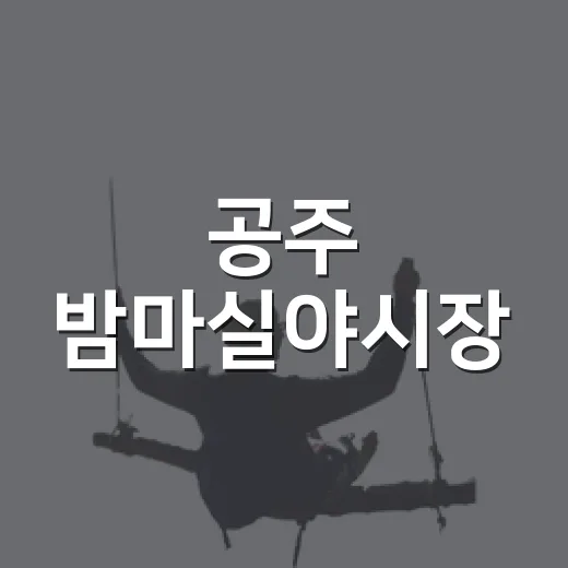 공주 밤마실야시장, 가을밤 특별한 즐거움