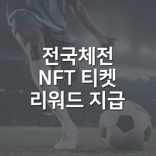 전국체전 NFT 티켓 리워드 지급 기준 대폭 개선
