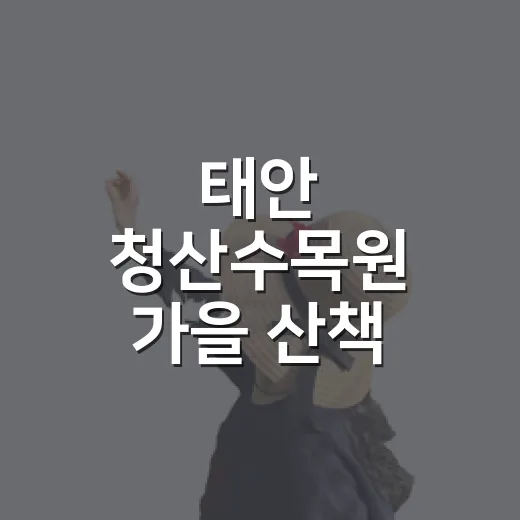 태안 청산수목원 가을 산책 명소