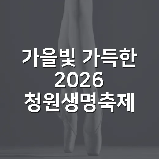 가을빛 가득한 2026 청원생명축제 현장