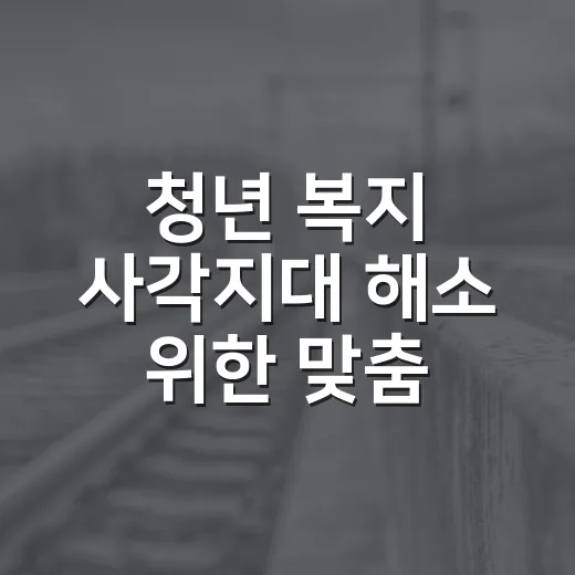 청년 복지 사각지대 해소 위한 맞춤 지원 확대