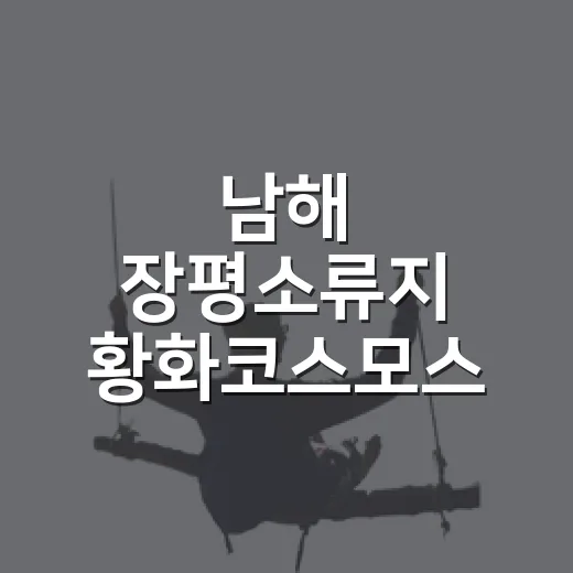 남해 장평소류지 황화코스모스 가을 풍경