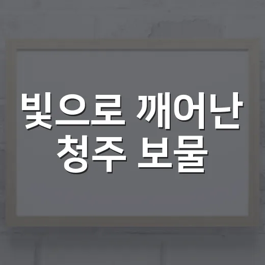 빛으로 깨어난 청주 보물