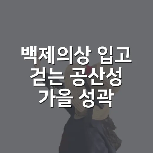 백제의상 입고 걷는 공산성 가을 성곽길