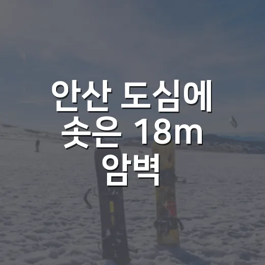 안산 도심에 솟은 18m 암벽
