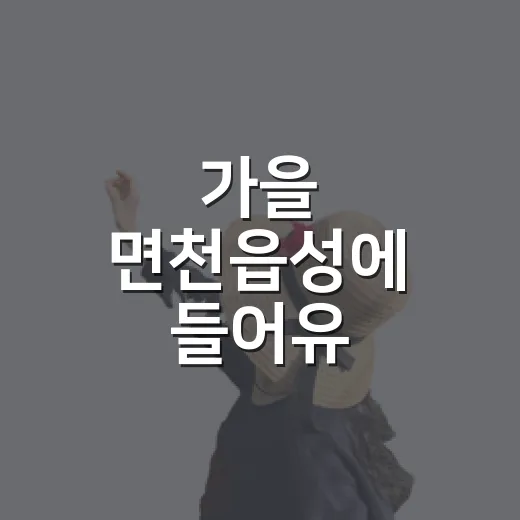가을 면천읍성에 들어유