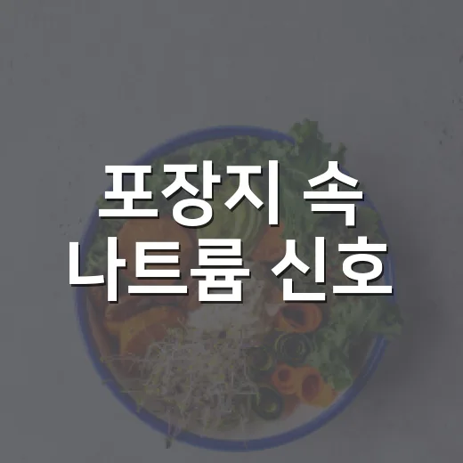 포장지 속 나트륨 신호