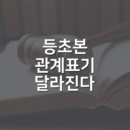 등초본 관계표기 달라진다