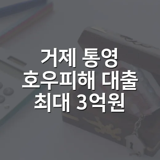 거제 통영 호우피해 대출 최대 3억원