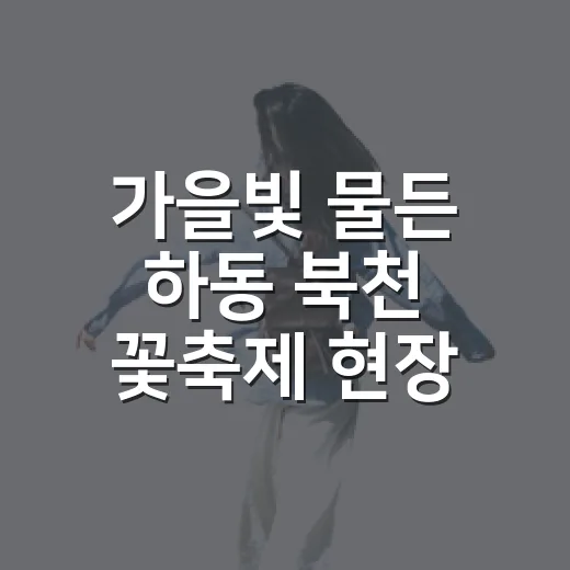 가을빛 물든 하동 북천 꽃축제 현장