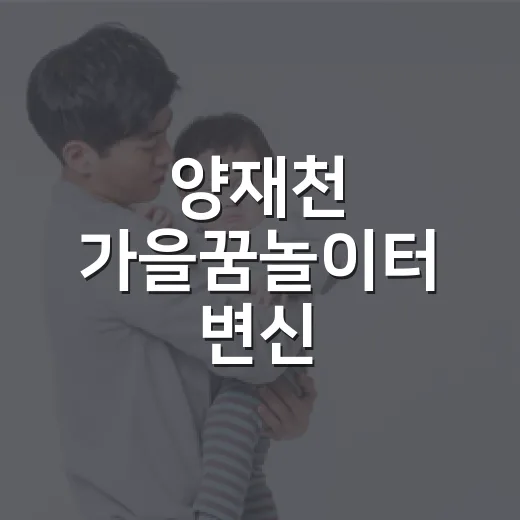 양재천 가을꿈놀이터 변신
